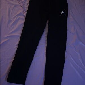 Jordan Kids Black Sweatpants with White Logo